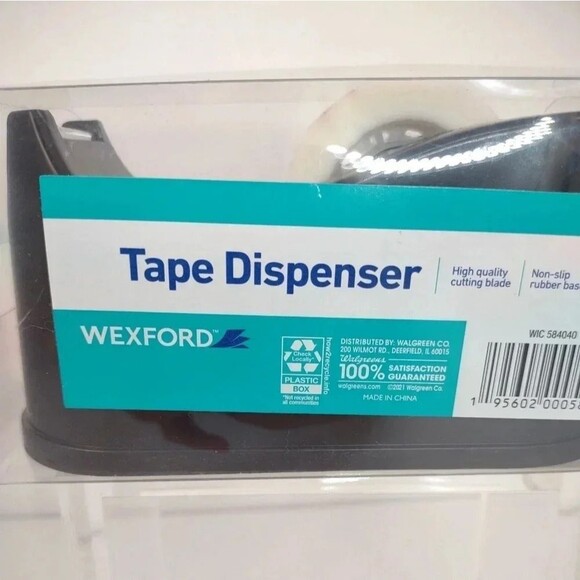 Wexford Desktop Desk Tape Dispenser Black New with Tags - Picture 5 of 12
